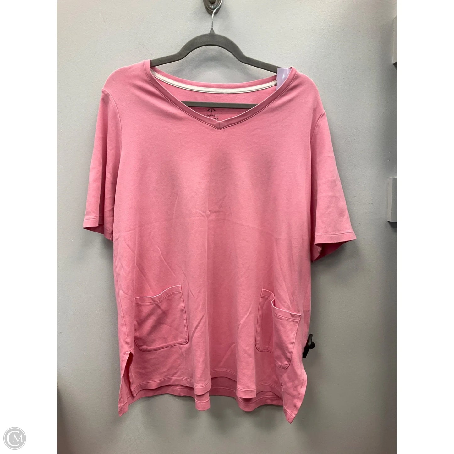 Top Short Sleeve By Isaac Mizrahi Live Qvc In Pink, Size: L