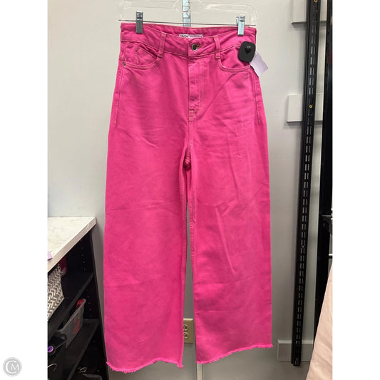 Jeans Flared By Zara In Pink, Size: 2