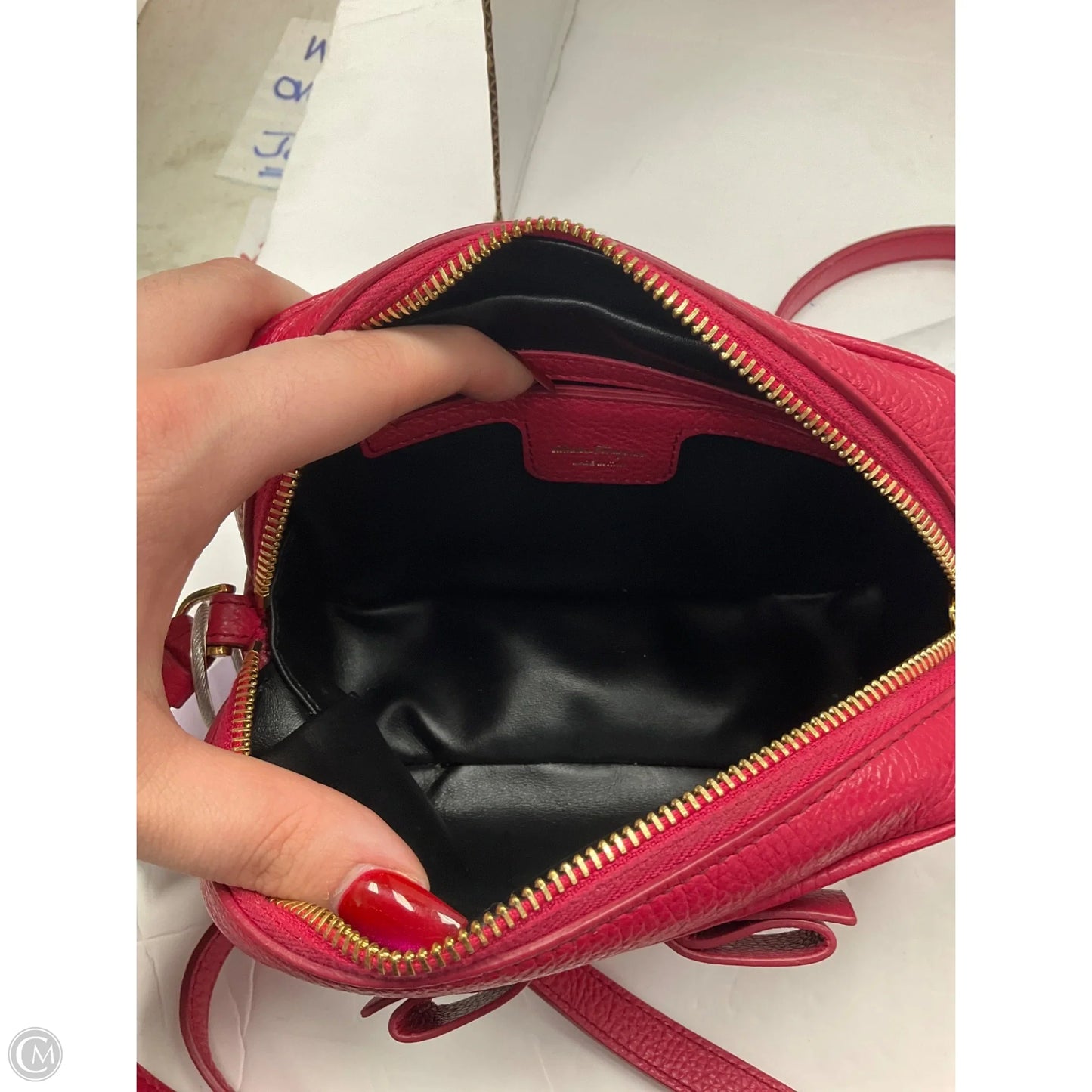 Crossbody Luxury Designer By Ferragamo, Size: Small