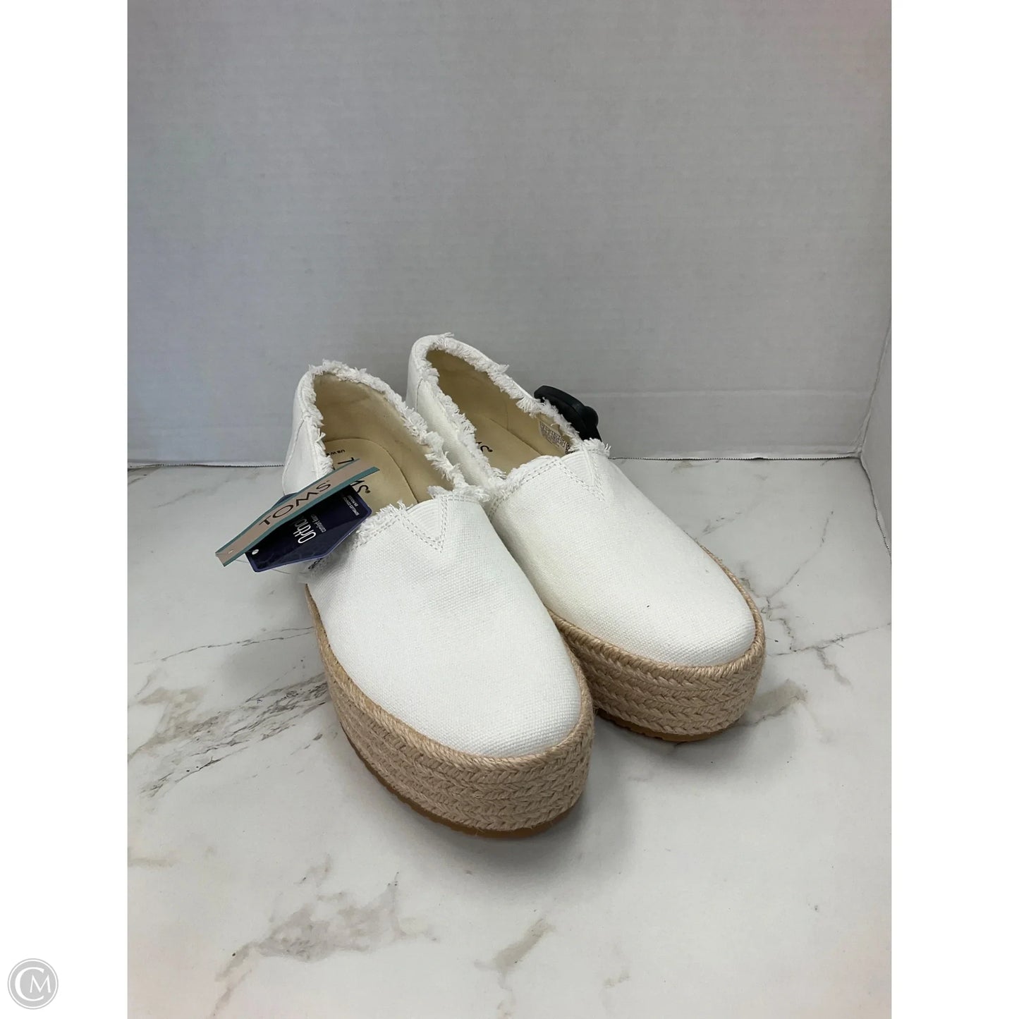 Shoes Heels Platform By Toms In White, Size: 8