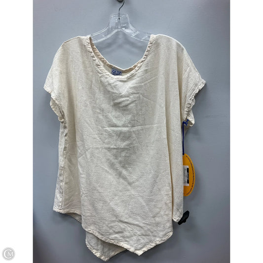 Top Short Sleeve By Oh My Gauze In Cream, Size: L