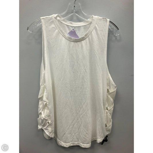 Top Sleeveless By Gaiam In Ivory, Size: S
