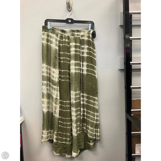 Pants Wide Leg By Chalet In Green & White, Size: M