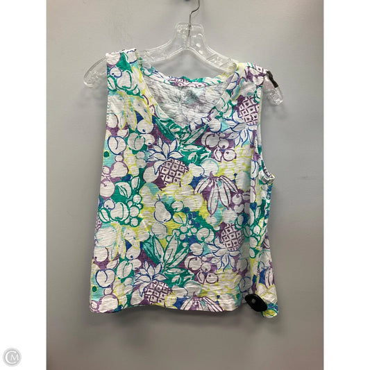 Top Sleeveless By Cmc In Tropical Print, Size: L