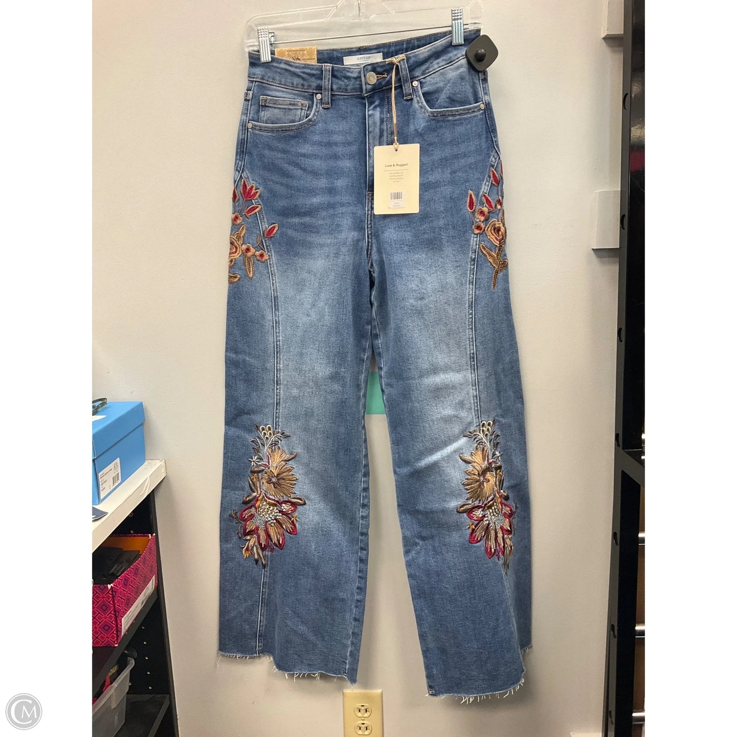 Jeans Wide Leg By Cmc In Blue Denim, Size: Large
