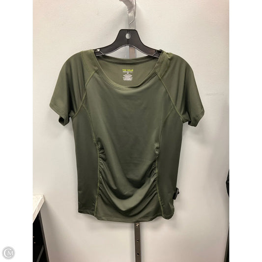 Athletic Top Short Sleeve By Tek Gear In Green, Size: M