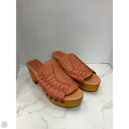 Shoes Heels Platform By Dingo In Peach, Size: 9.5