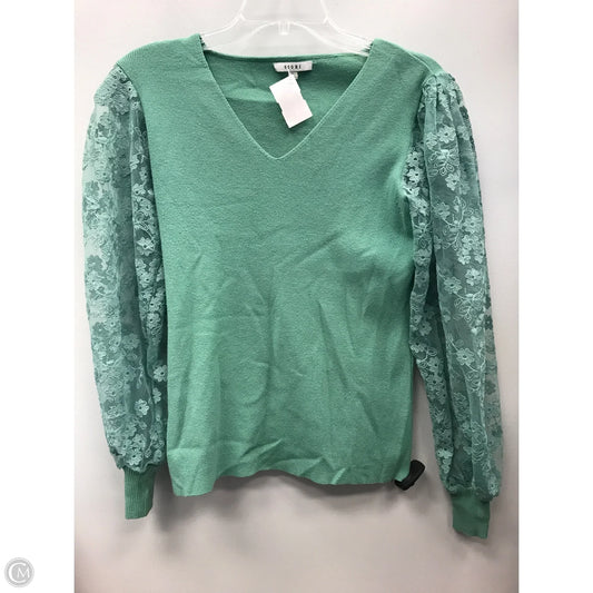 Top Long Sleeve By Sioni In Green, Size: M