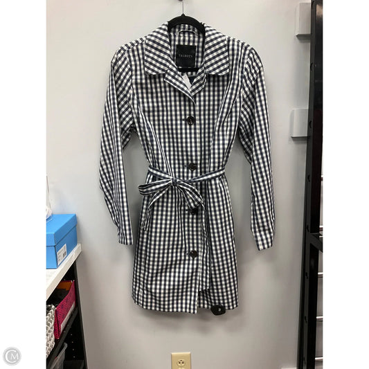 Coat Raincoat By Talbots In Checkered Pattern, Size: M