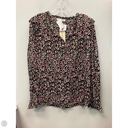 Top Long Sleeve By Alexander Jordan In Floral Print, Size: M