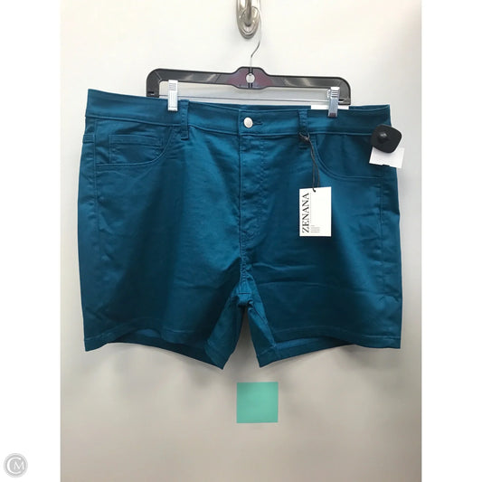 Shorts By Zenana In Teal, Size: 2x