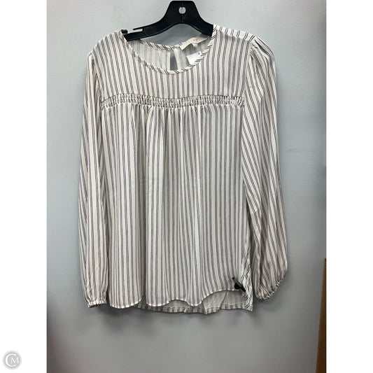 Top Long Sleeve By Loft In Striped Pattern, Size: S