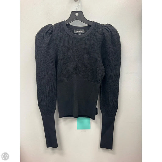 Top Long Sleeve By Express In Black, Size: Xs