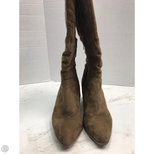 Boots Knee Heels By Universal Thread In Brown, Size: 8.5