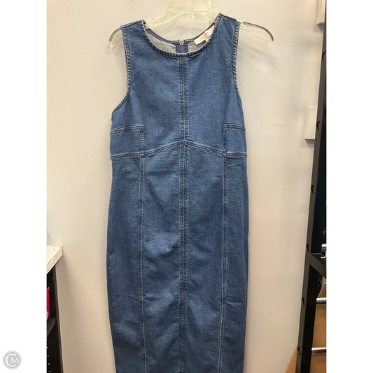 Dress Casual Maxi By Loft In Blue Denim, Size: 10p