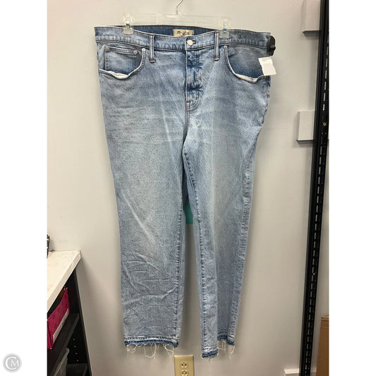 Jeans Straight By Madewell In Blue Denim, Size: 12