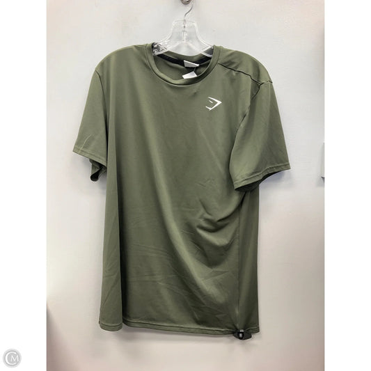 Athletic Top Short Sleeve By Gym Shark In Green, Size: L
