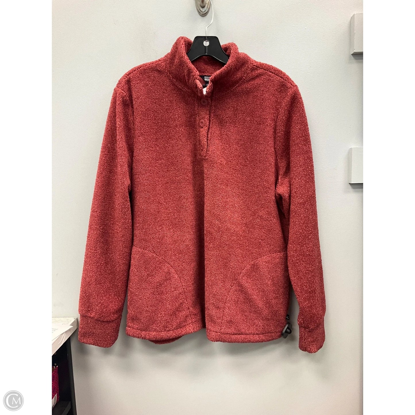 Sweater By Eddie Bauer In Copper, Size: L
