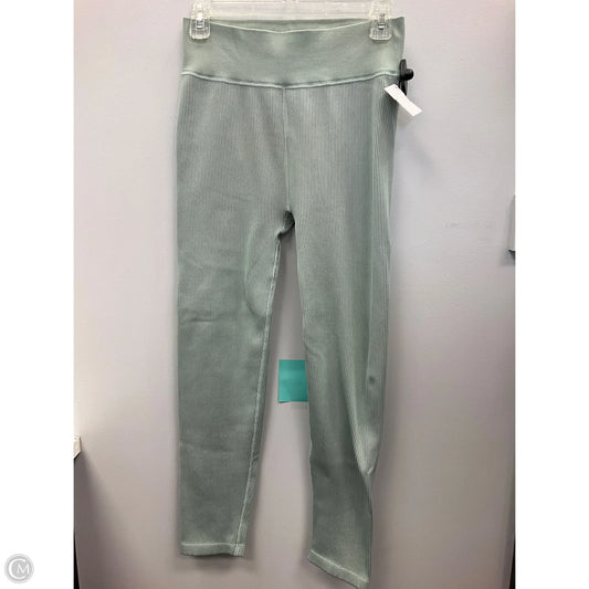 Athletic Leggings By Calvin Klein In Green, Size: L