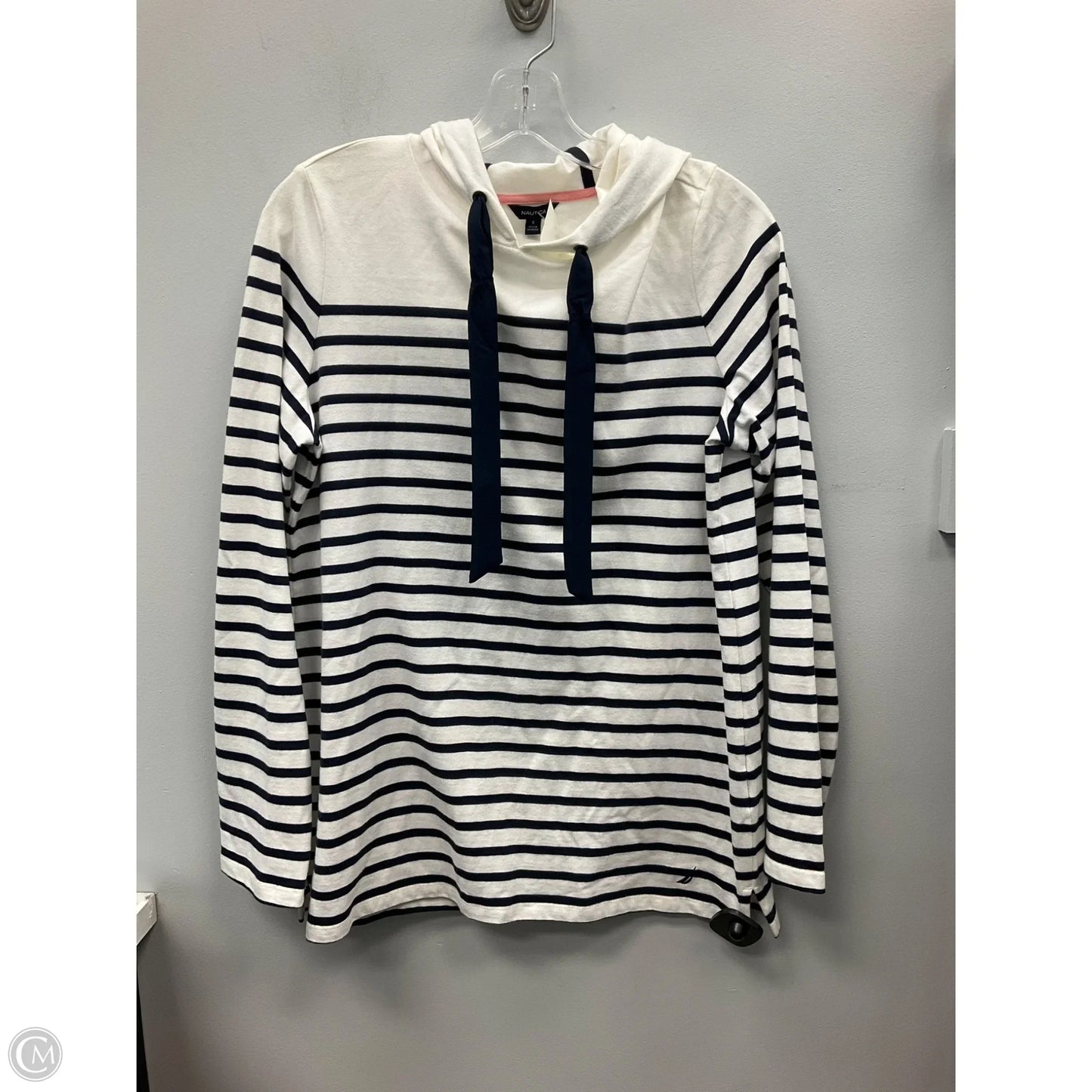 Top Long Sleeve By Nautica In Striped Pattern, Size: S