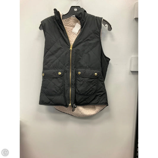 Vest Puffer & Quilted By Love Tree In Black & Cream, Size: S