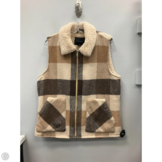 Vest Faux Fur & Sherpa By Sanctuary In Plaid Pattern, Size: M