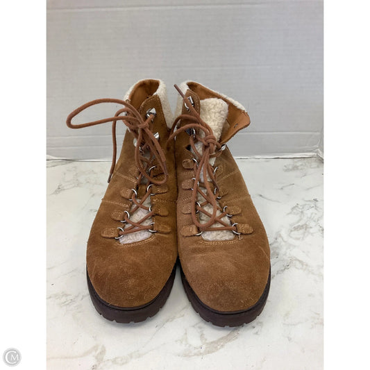 Boots Ankle Heels By Marc Fisher In Brown, Size: 8.5