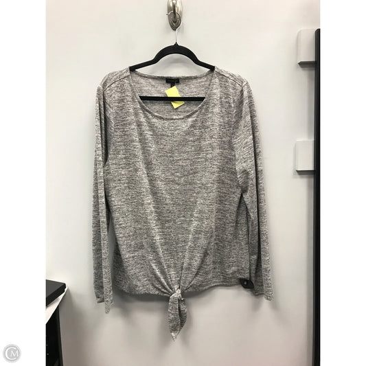 Top Long Sleeve By Talbots In Grey & Silver, Size: Xl