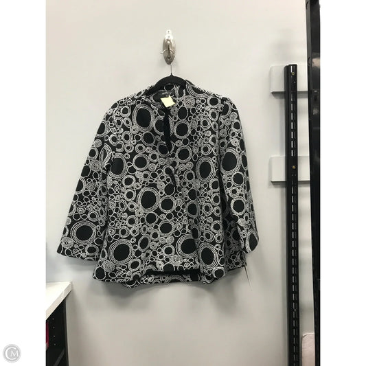 Blazer By Clothes Mentor In Black & White, Size: M
