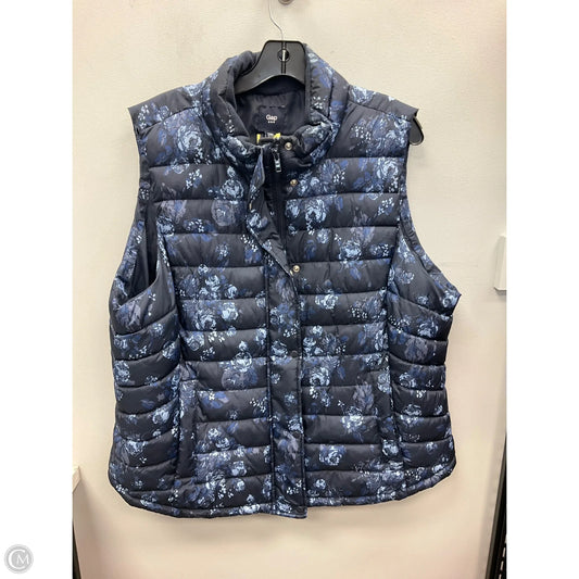 Vest Puffer & Quilted By Gap In Floral Print, Size: Xxl