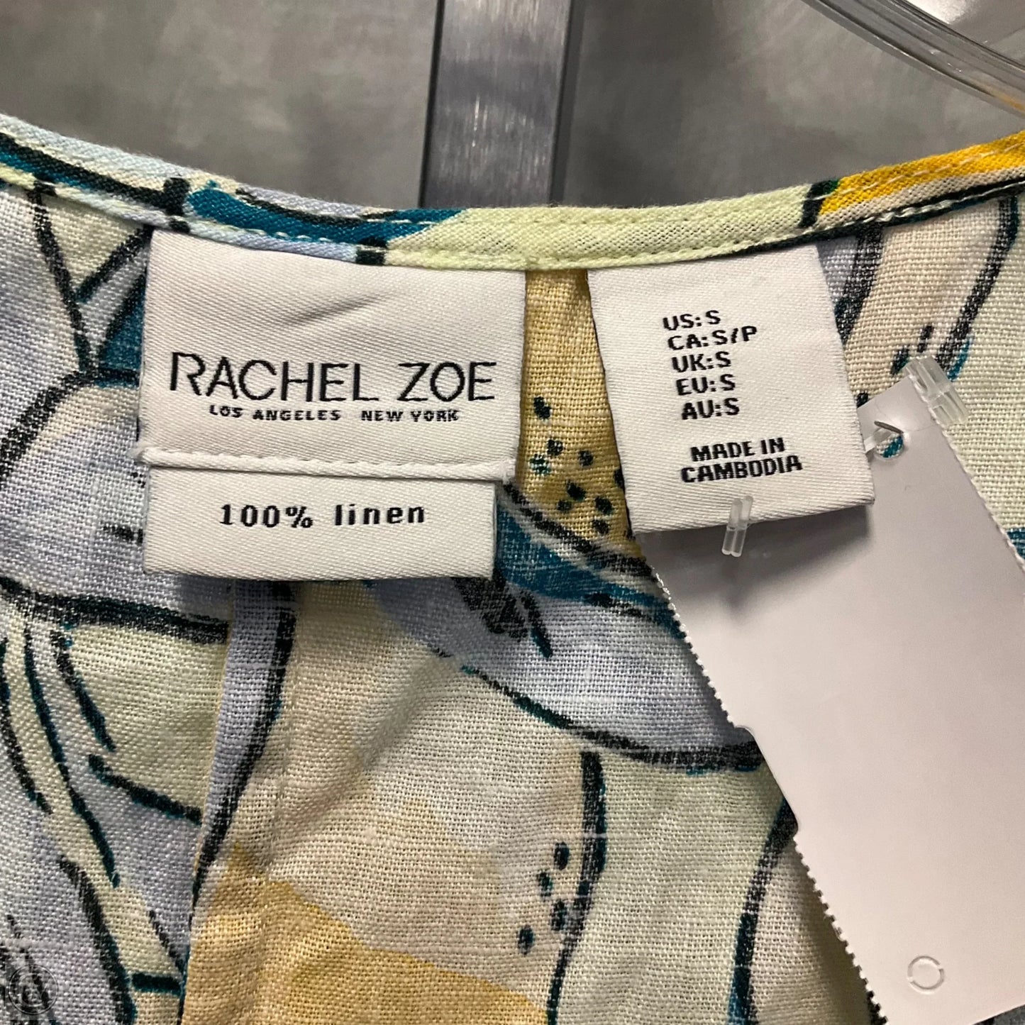 Dress Casual Short By Rachel Zoe In Blue & Yellow, Size: Sp
