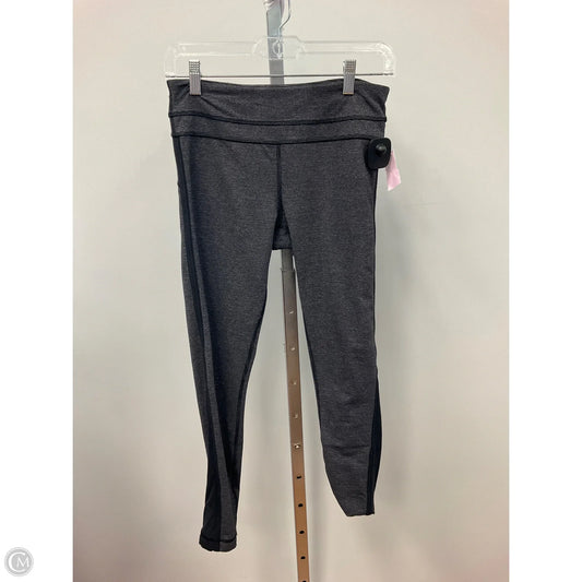 Athletic Capris By Lululemon In Black & Grey, Size: 6