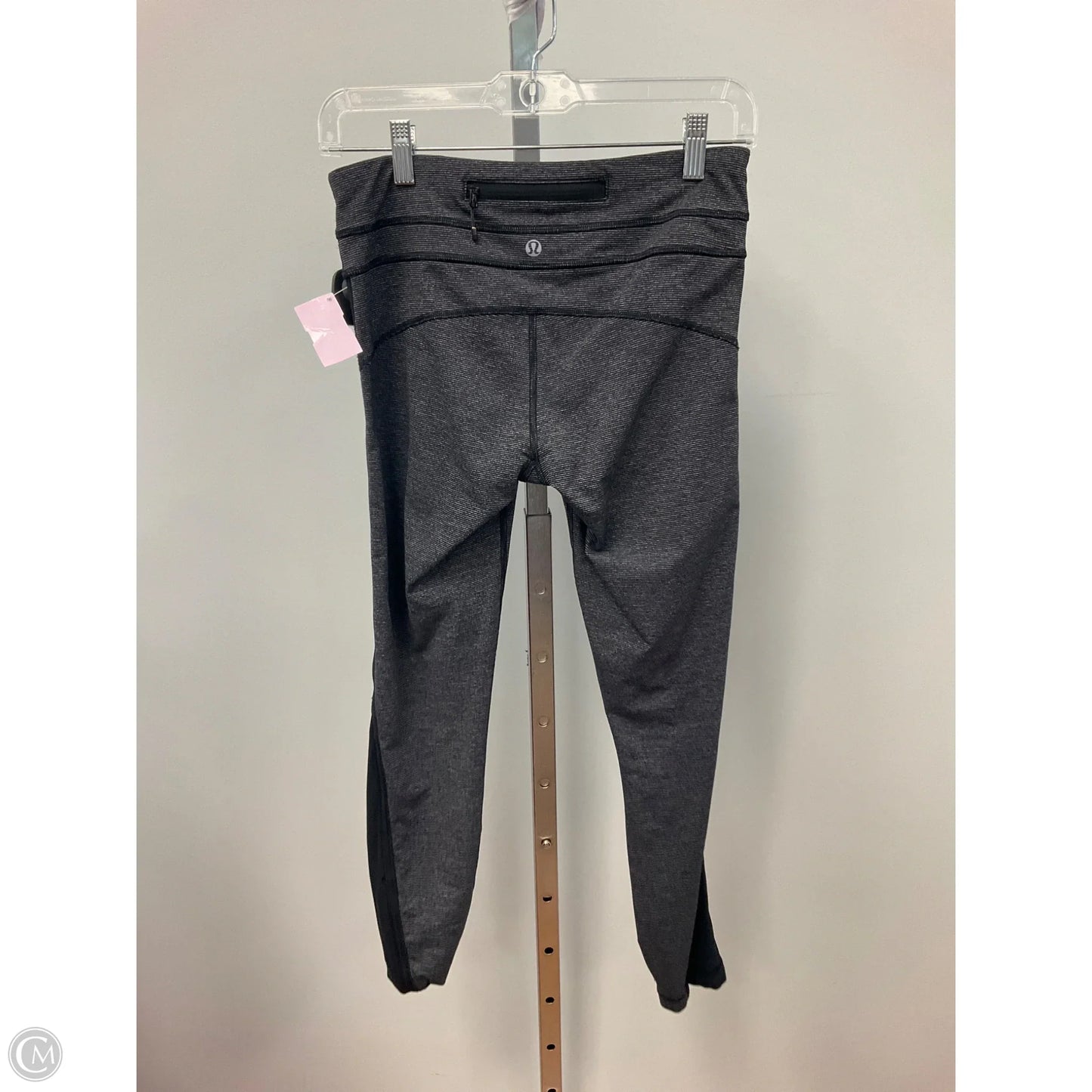 Athletic Capris By Lululemon In Black & Grey, Size: 6