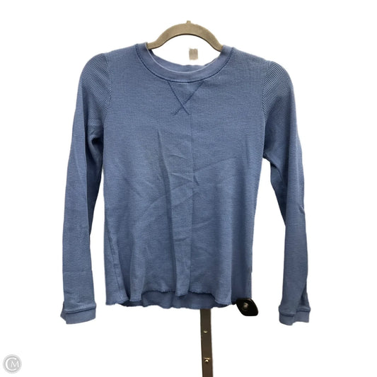 Top Long Sleeve Basic By Everlane In Blue, Size: M