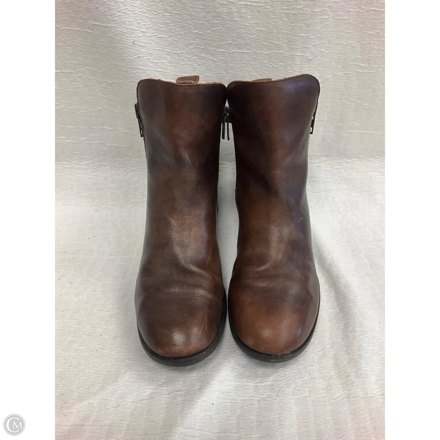 Boots Ankle Heels By Born In Brown, Size: 8