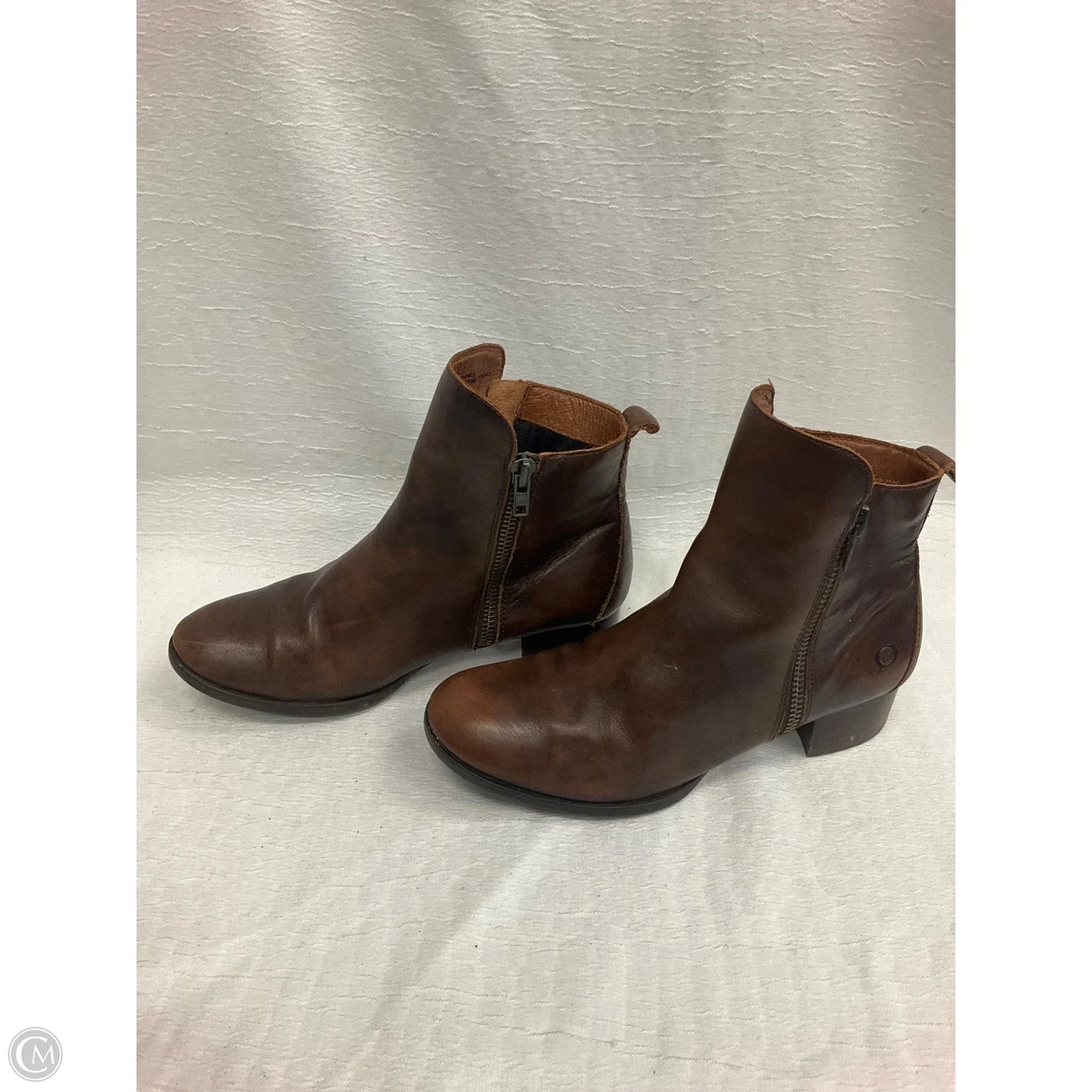 Boots Ankle Heels By Born In Brown, Size: 8