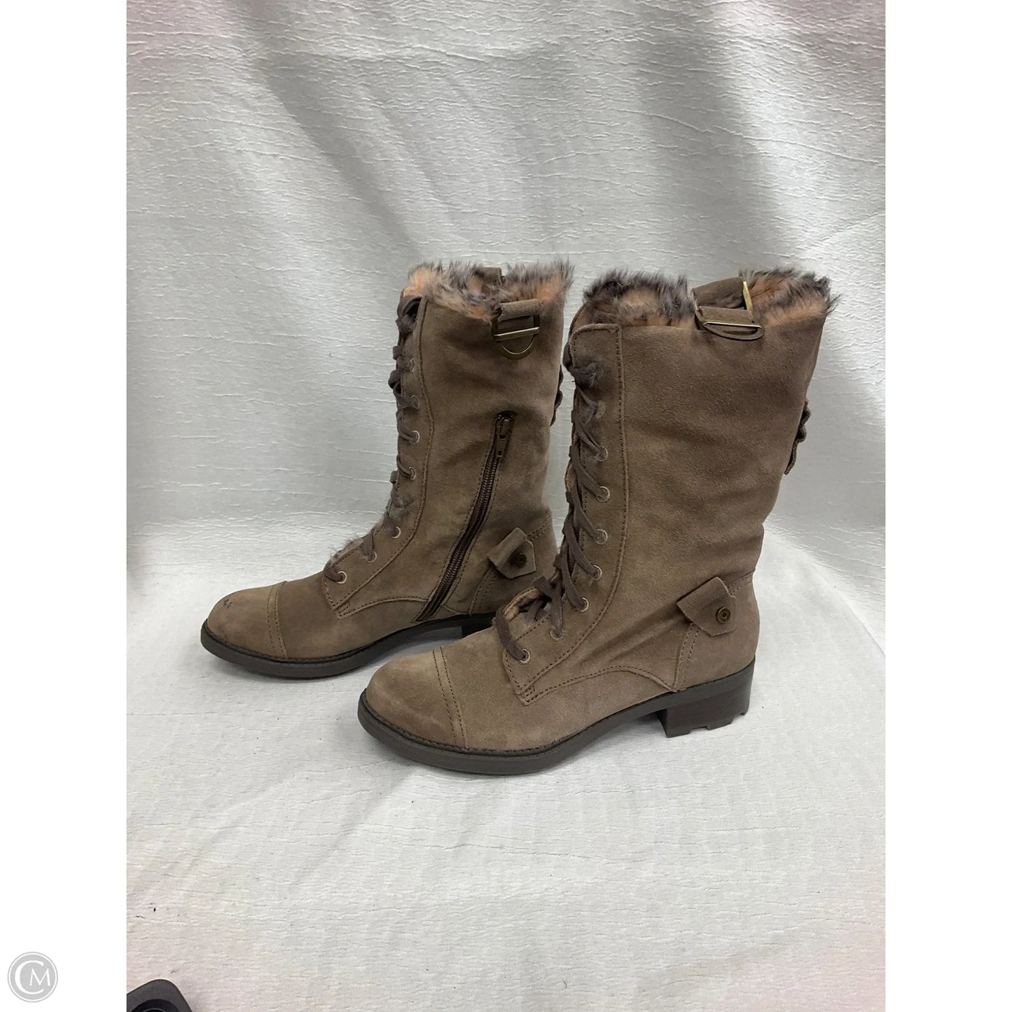 Boots Combat By Calvin Klein In Tan, Size: 8