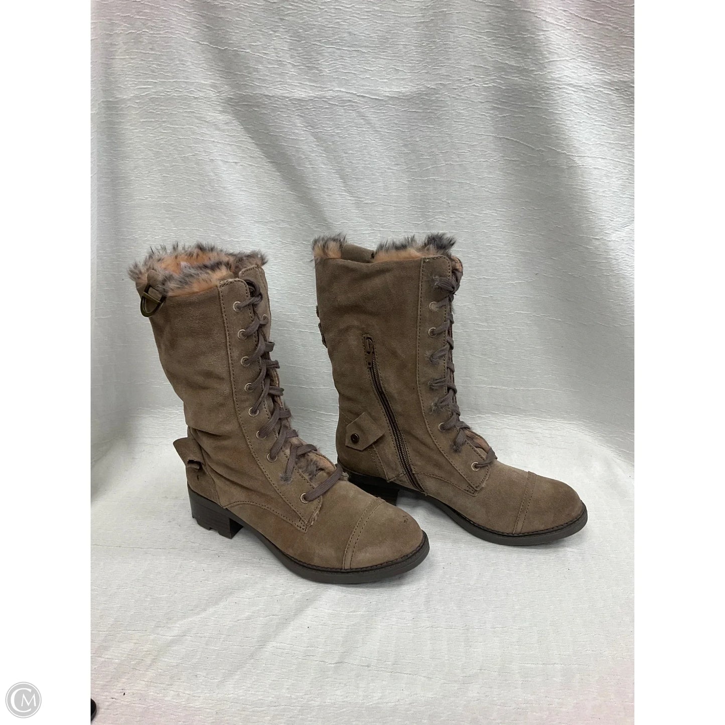 Boots Combat By Calvin Klein In Tan, Size: 8