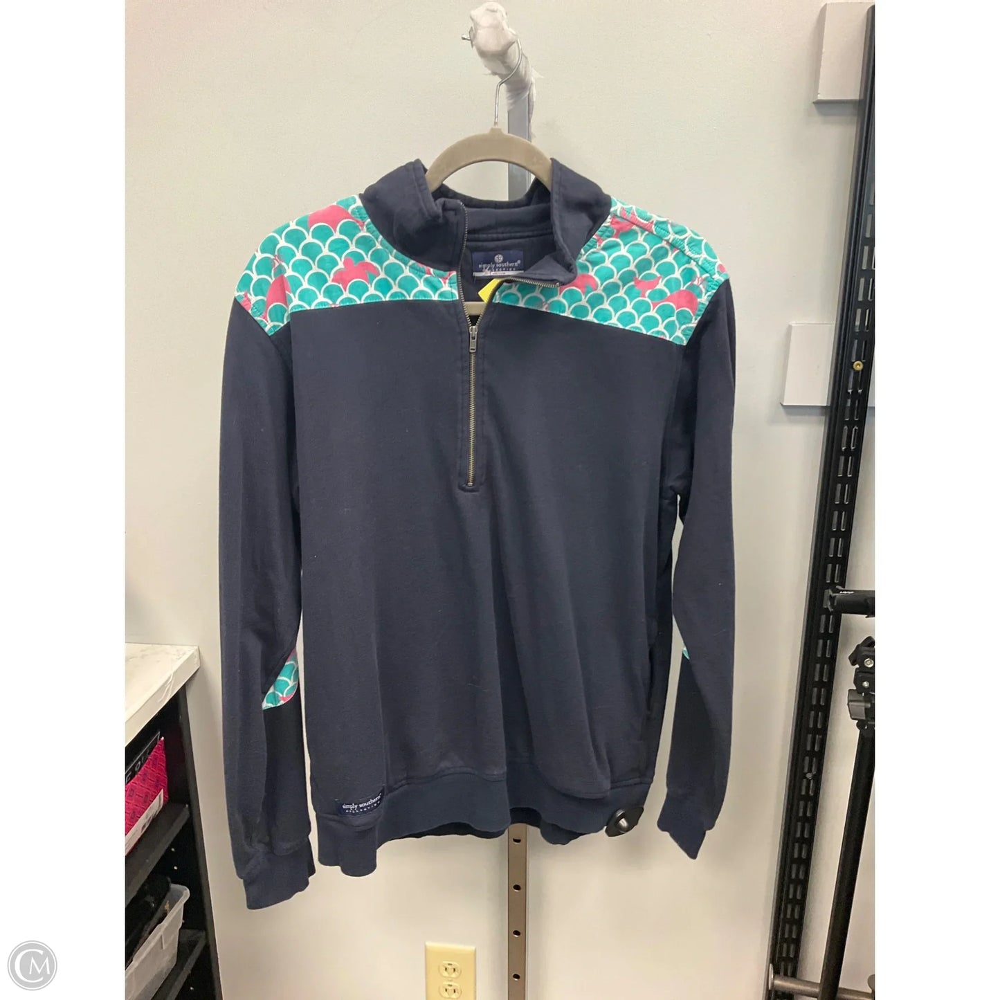 Sweatshirt Collar By Simply Southern In Navy, Size: M