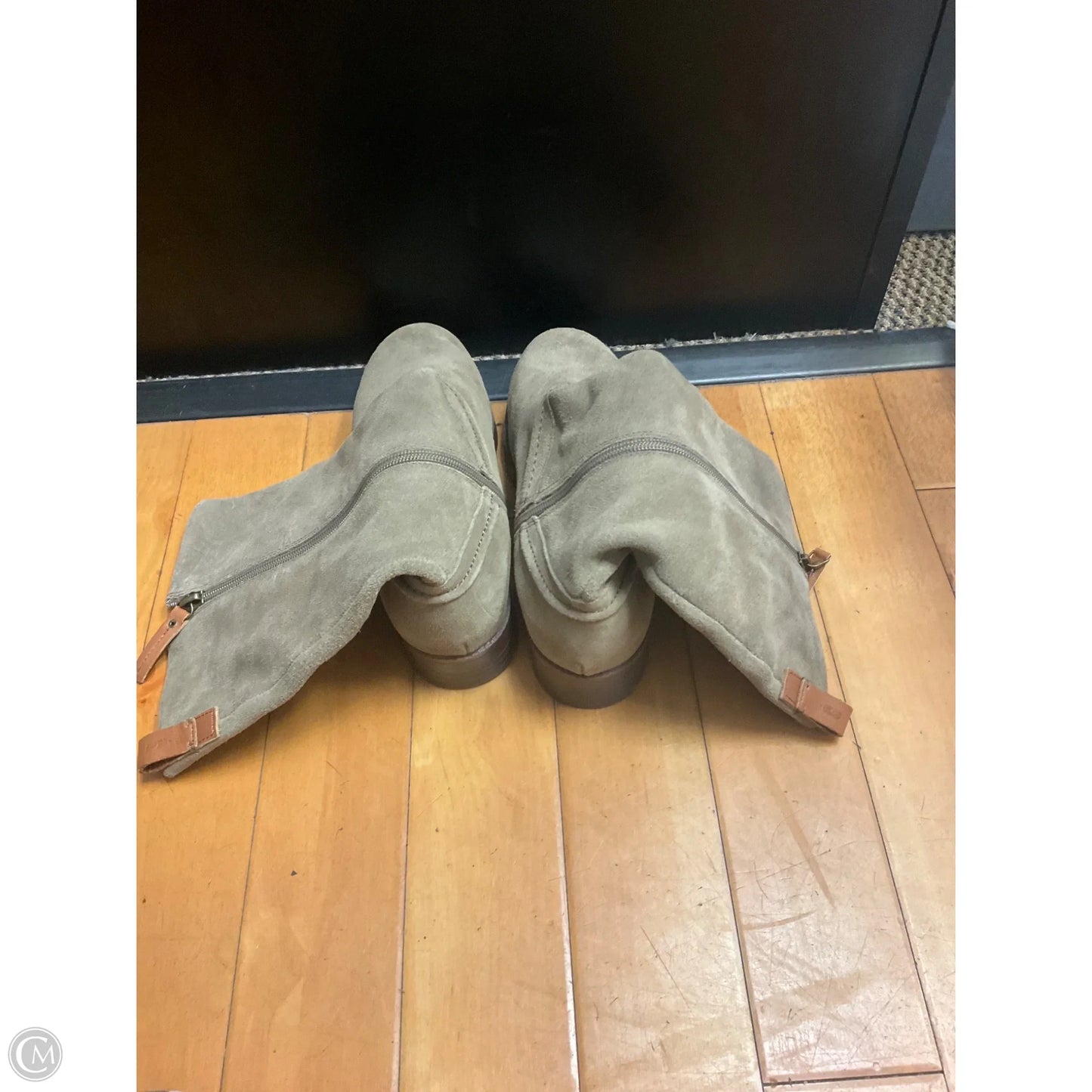 Boots Mid-calf Heels By Cmc In Taupe, Size: 6.5
