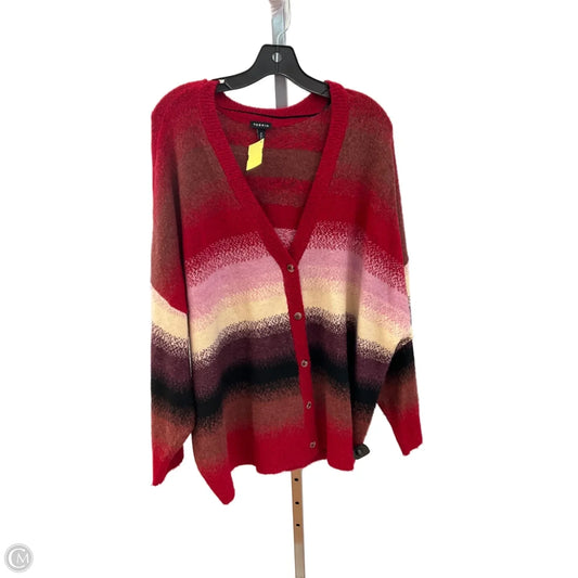 Sweater Cardigan By Torrid In Red, Size: 4x