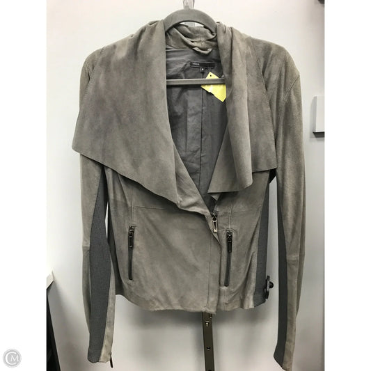 Jacket Moto By Vince In Grey, Size: M