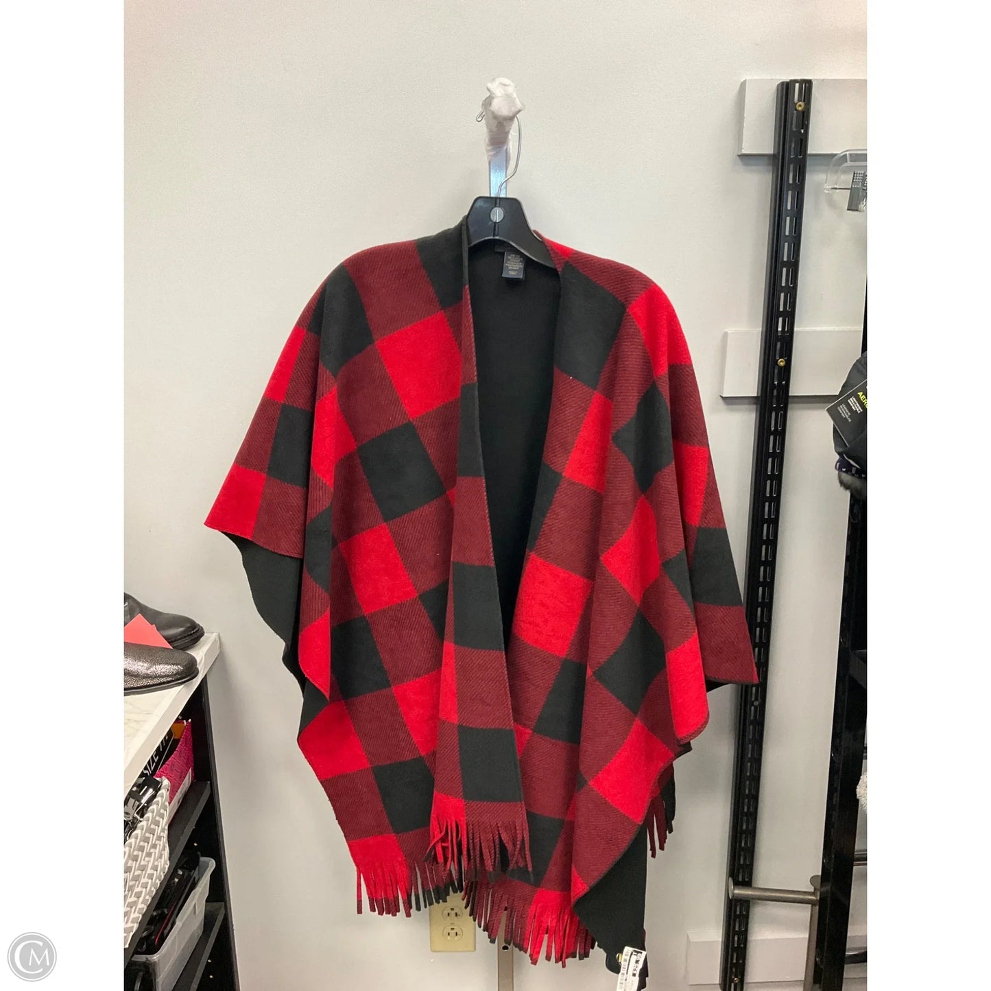 Poncho By Rachel Zoe In Plaid Pattern, Size: Osfm