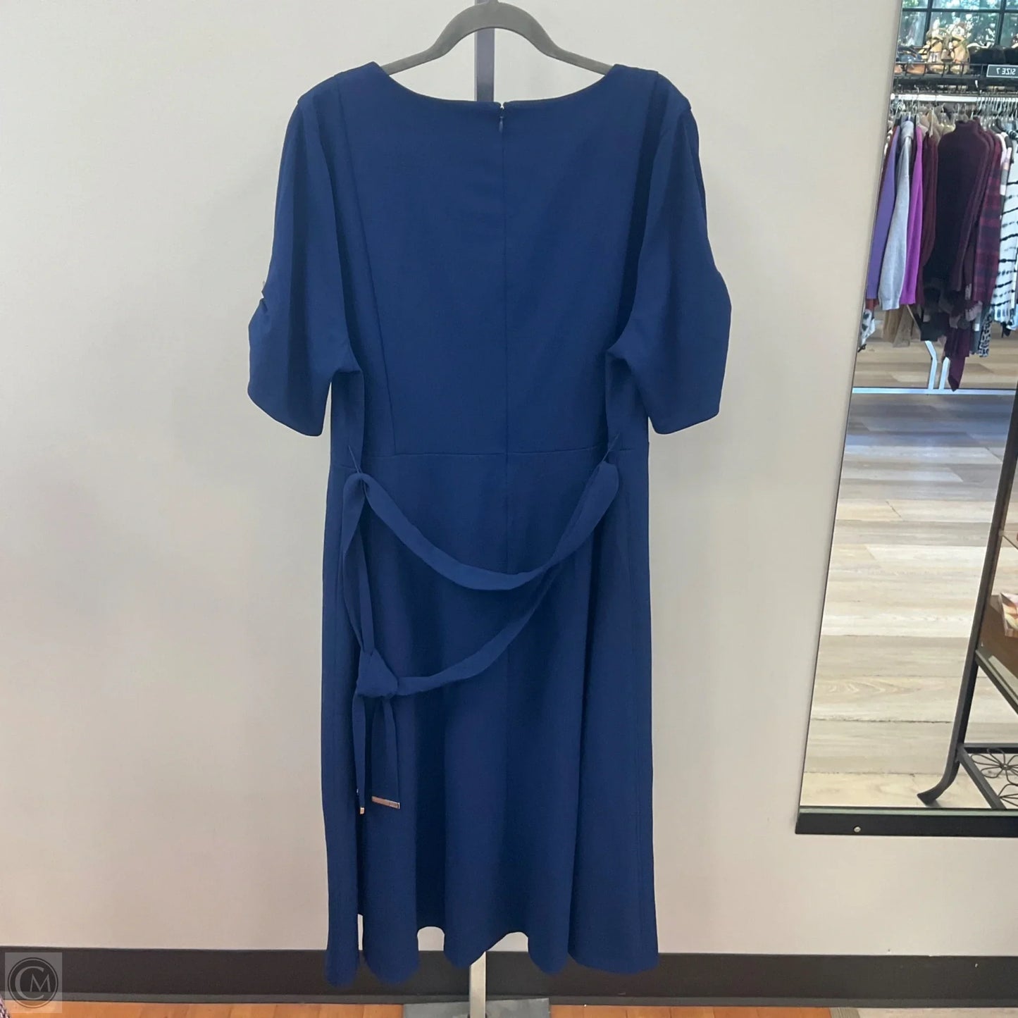 Dress Casual Midi By Dkny In Navy, Size: 16