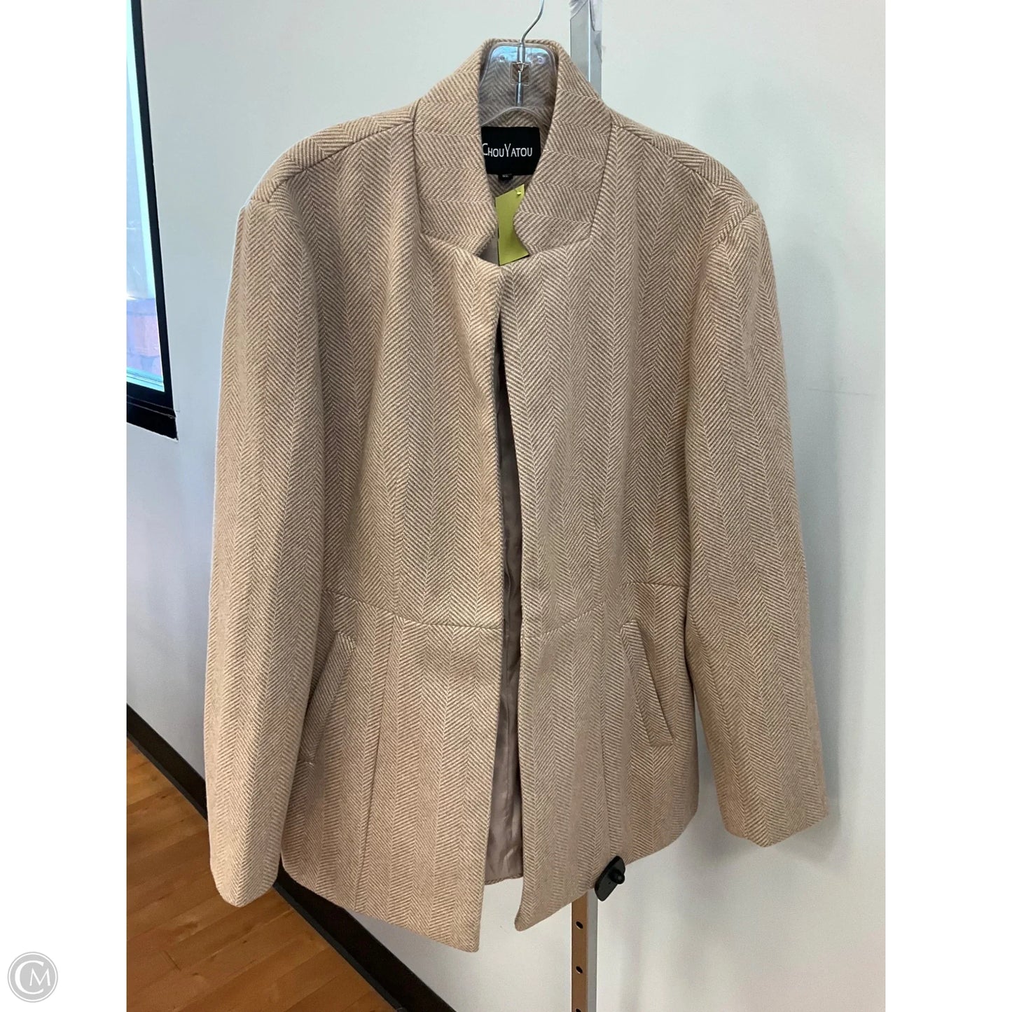 Coat Wool By Cmc In Brown & White, Size: Xl