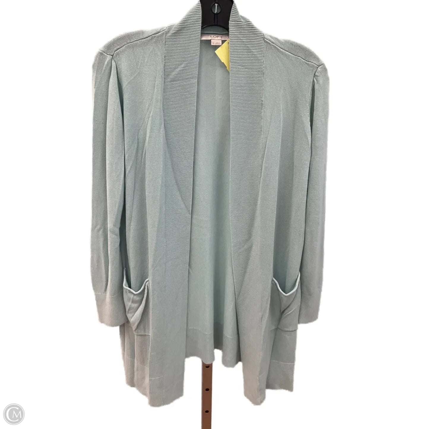 Sweater Cardigan By Loft In Green, Size: Xs