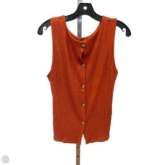 Top Sleeveless By Anthropologie In Copper, Size: L