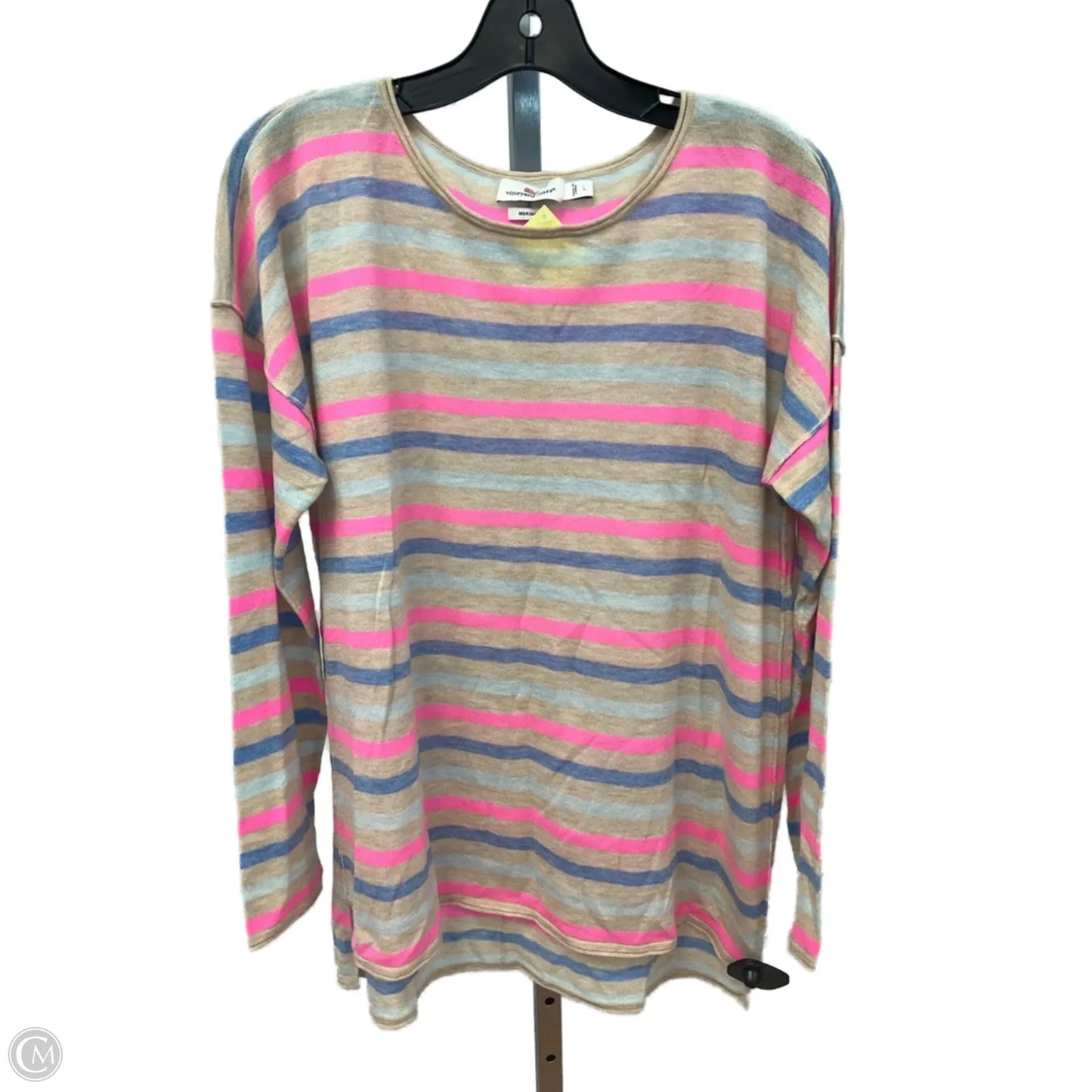 Sweater By Vineyard Vines In Striped Pattern, Size: L
