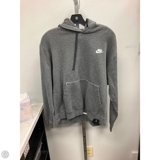 Sweatshirt Hoodie By Nike Apparel In Grey, Size: M