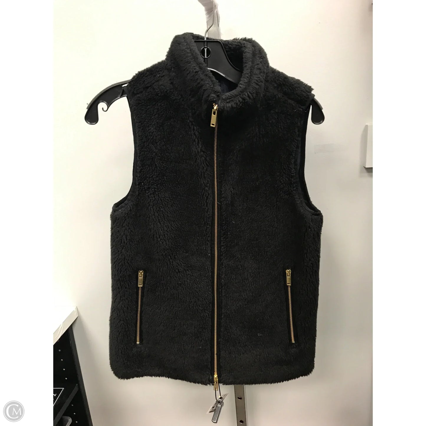 Vest Faux Fur & Sherpa By J. Crew In Black, Size: Xxs